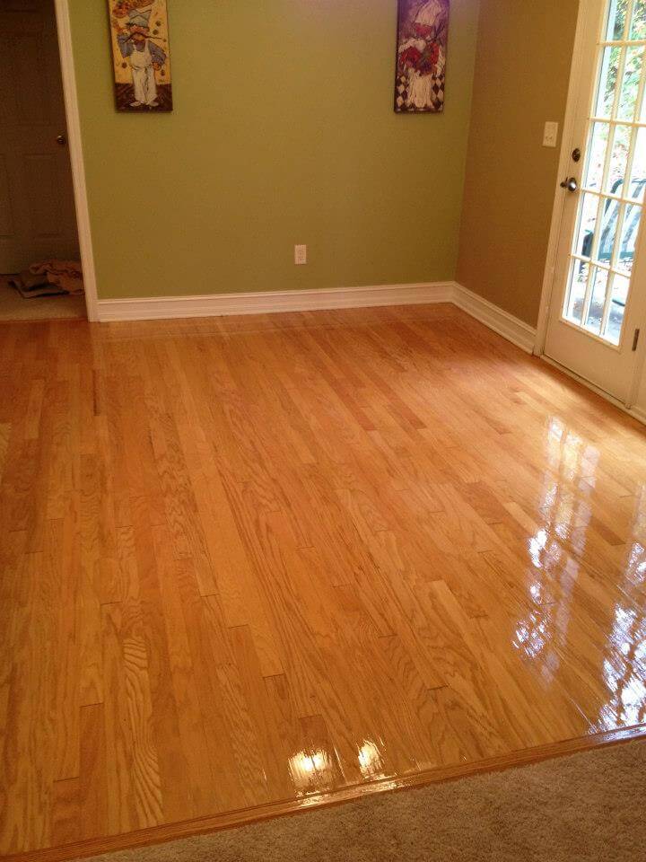 hardwood floor refinishing after completion